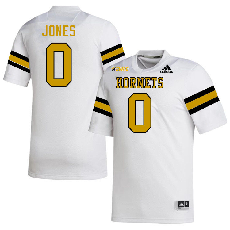 Alabama State Hornets #0 Jalen Jones College Football Jerseys,Uniforms-White